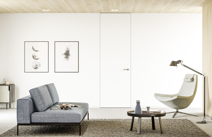 Die wandbündigen Zeroline-Türen von Küffner kommen ohne sichtbare Zarge aus.