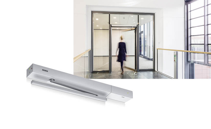 Bei seinen Komplettanlagen arbeitet Foppe seit Jahren mit Produkten von führenden Systemanbietern zusammen, hier im Bild ein Türschließer von Geze.