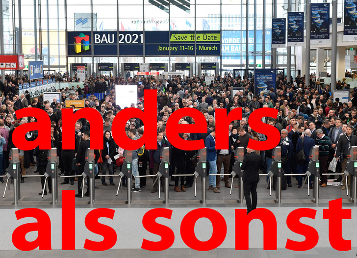 Die BAU 2021 wagt mit einem Hybrid-Modell einen Versuch, eine stark verkleinerte Präsenzveranstaltung auf dem Messegelände mit einer virtuellen Komponente zu verbinden. 