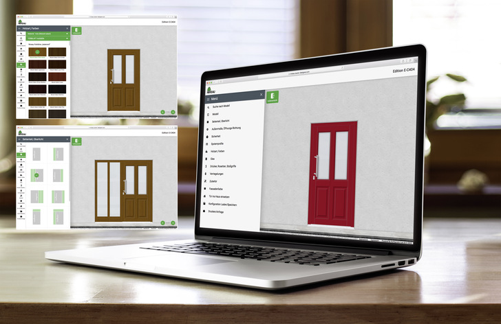 Mithilfe des neuen Konfigurators können Fachhändler und Endverbraucher Haustüren individuell auf der Webseite von Niveau zusammenstellen. - © Foto: Niveau Fenster Westerburg GmbH
