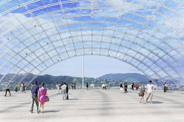 Die in der Glaskonstruktion eingesetzten VSG-Scheiben wurden mit Saflex Structural (DG41) PVB-Zwischenlagen hergestellt und von Permasteelisa Nordamerika installiert. - © Bild: Renzo Piano Building Workshop/Academy Museum Foundation/Image from 
Cristiano Zaccaria
