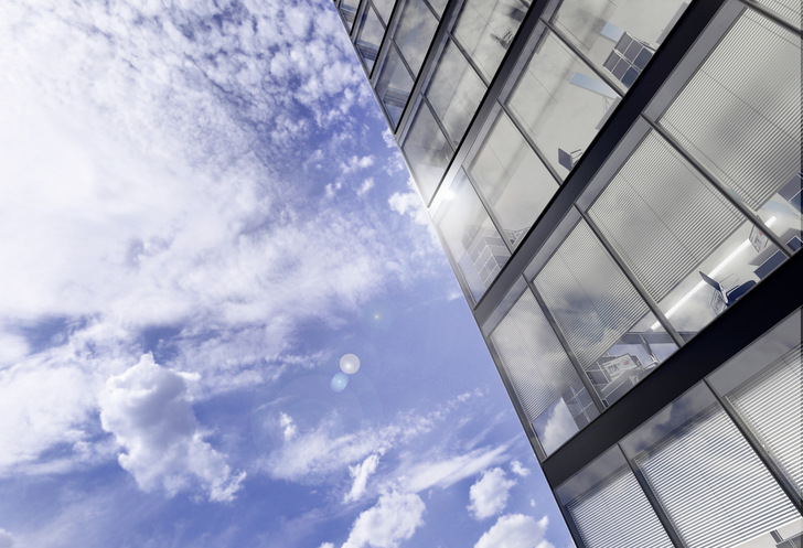 Die ISOshade-Fassade stellt nach Auskunft der Entwickler eine echte Alternative zu herkömmlichen CCF mit externer Belüftung dar.