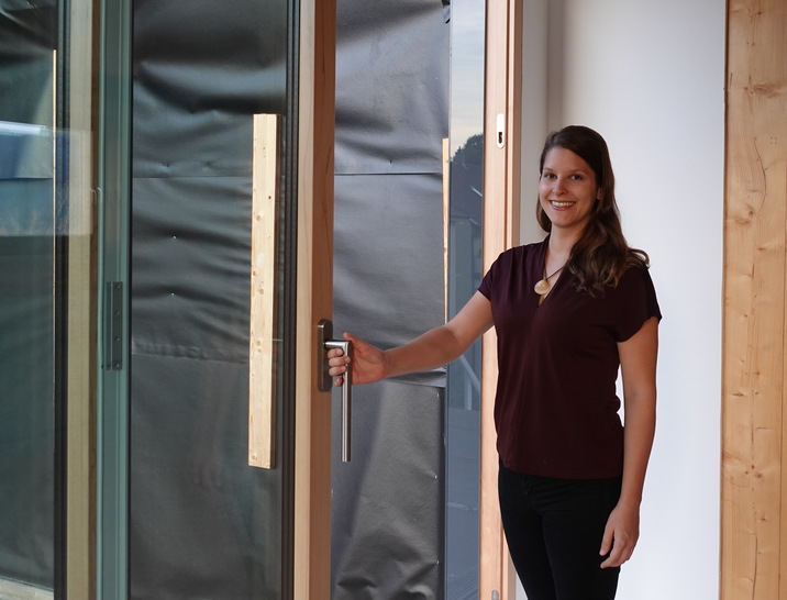 Lena Strobel mit ihrem innovativen Meisterstück.