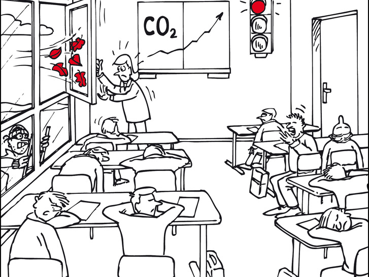 Richtige Fensterlüftung im Klassenzimmer ist in Zeiten der Corona-Pandemie das Mittel der Wahl - © ift Rosenheim

