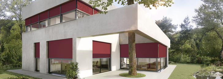 Die farblichen Akzente der ZIP-Tücher kommen bei der Montage des Kastens in der Fassade noch besser zur Geltung.