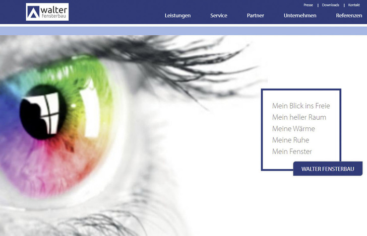 Neues Antlitz der Website von Walter Fensterbau