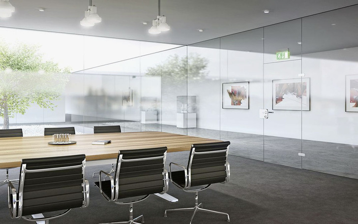 Die Glastrennwände von Gretsch-Unitas ermöglichen es, Innnräume sehr ­flexibel zu ­planen, gestalten und zu nutzen.