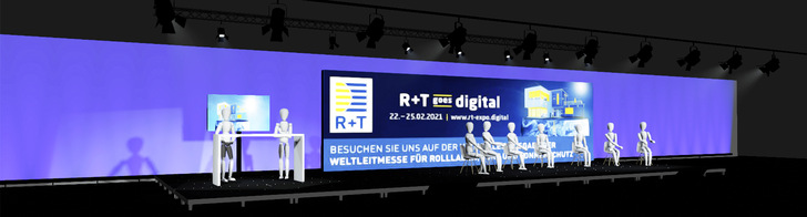 Neumann & Müller liefert für Digital-Live-Events wie die R+T digital technisch umfassendste Lösungen für virtuelle Veranstaltungen,hier mit einem 11 m breiten LED-Screen. - © Foto: Neumann&Müller
