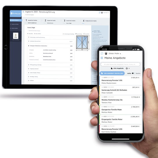My Pricer funktioniert auf Handy, Tablet oder Computer.
