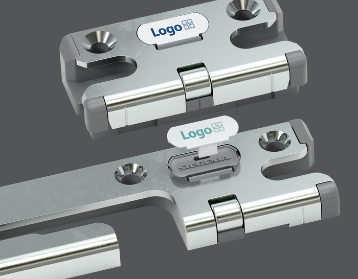 Neue Gestaltungsvorteile für Fensterhersteller und Händler: Ab sofort lassen sich die Titan-Rahmenteile von Siegenia mithilfe eines Logos noch flexibler individualisieren.