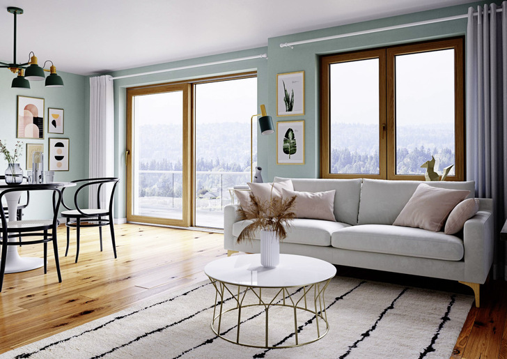 Die rollengelagerte Bauweise und der sanfte Selbsteinzug sorgen bei der neuen Schiebetür von ­Oknoplast für ein Höchstmaß an Komfort.