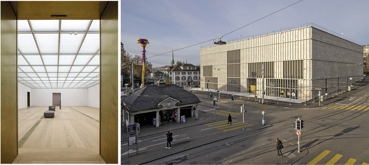 Im Erweiterungsbau des Kunsthaus Zürich kommen 2500 m2 Glas von Saint-­Gobain zum Einsatz. - © Fotos: Juliet Haller, Amt für Städtebau
