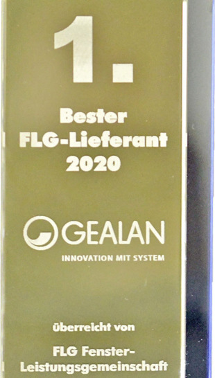 Gealan hat den FLG-Oscar 2020 gewonnen. - © Foto: FLG
