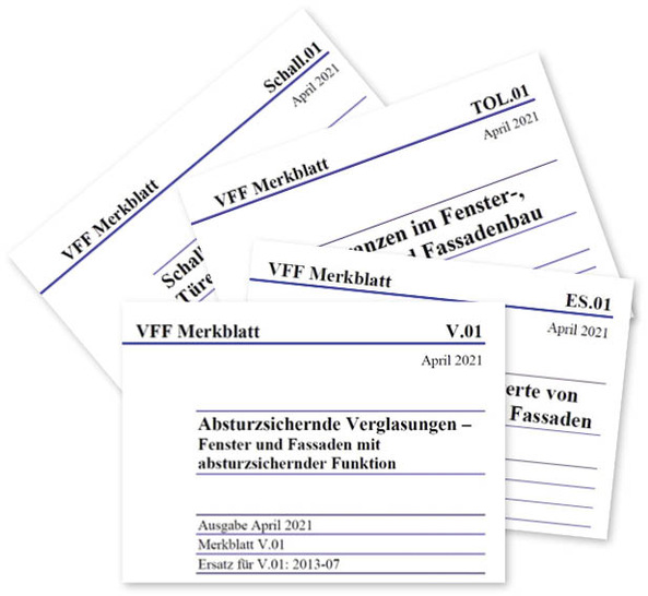 Vier Merkblätter des VFF wurden jetzt überarbeitet. - © Foto: Verband Fenster + Fassade
