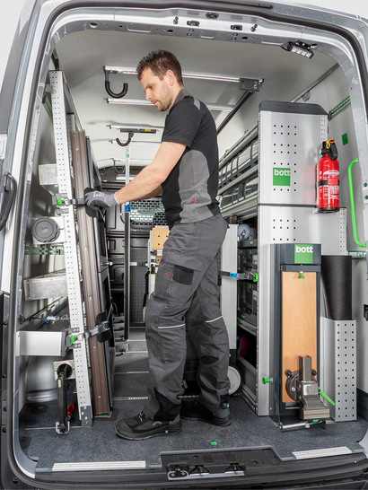 Das Glasreff in der bott vario3 Fahrzeugeinrichtung.