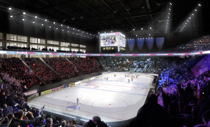 Der Eishockeyclubs ZSC Lions erhält ein neues Domizil in Zürich-Altstetten, wo künftig die Spiele stattfinden. - © Foto: Surber Metallbau
