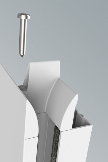 Neue Einlauftrichter für die einfache Verschraubung von oben, passend für alle Rollladenlaufschienen. - © Foto: Exte
