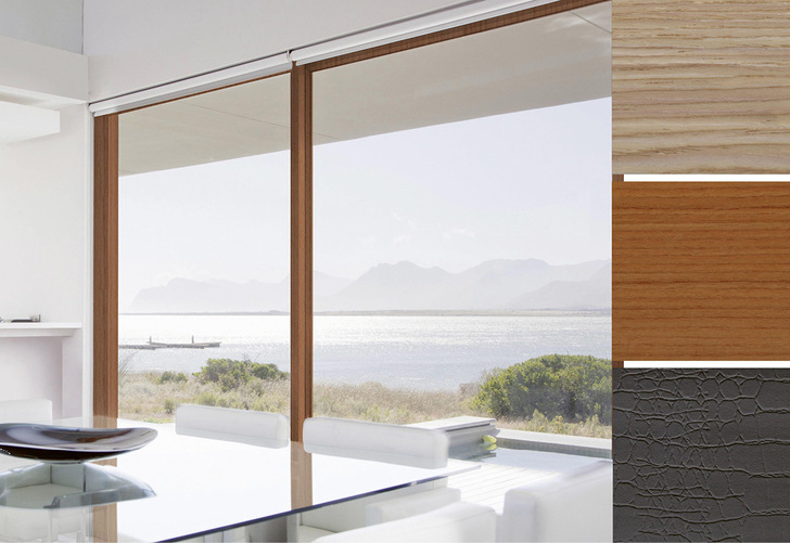 Machbar ist vieles: Salamander ermöglicht beispielsweise auf der Innenseite des Fensters einen Lederfaserstoff aus wiedergewonnen Echtleder-Produktionsresten (unten rechts).