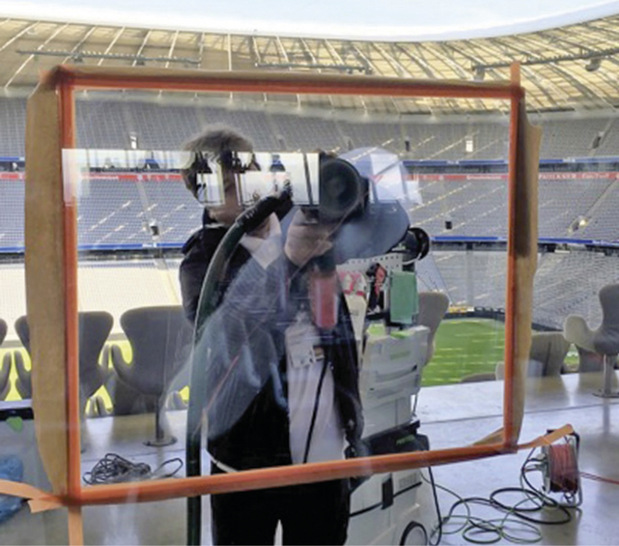 ­Bei der GlassResQ-Sanierung handelt es sich um einen Fließvorgang. - © Foto: GlassResQ
