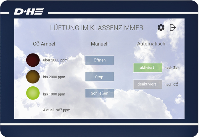 Selbsterklärende Konfiguration und Steuerung 
des gesunden Lüftens mit dem D+H Touchpads.