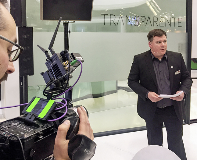 Große Bühne Frontale: Zuletzt nutzte Oknoplast im allgemeinen und Jens Eberhard im Speziellen auf der Fensterbau 2018 den Marktplatz zur Neuheitenpräsentation. Das soll 2022 wieder so sein, hofft der Geschäftsführer Deutschland.