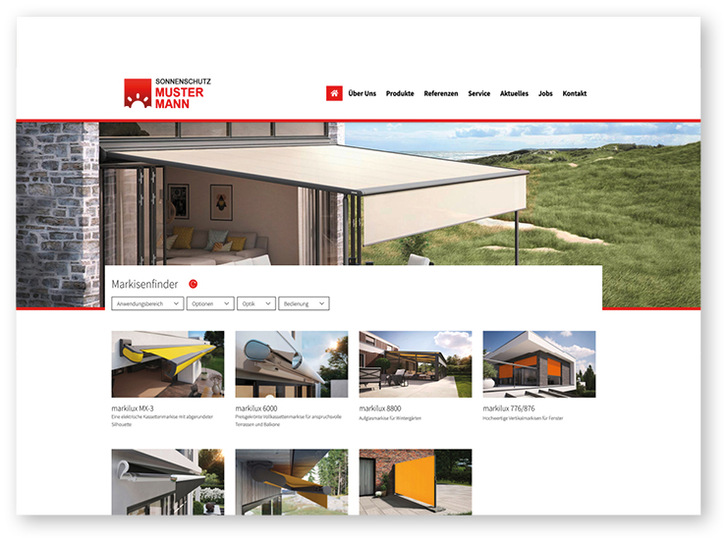 Der aktuelle Markisenkonfigurator lässt sich nun auch in die Websites von markilux Fachpartnern integrieren.