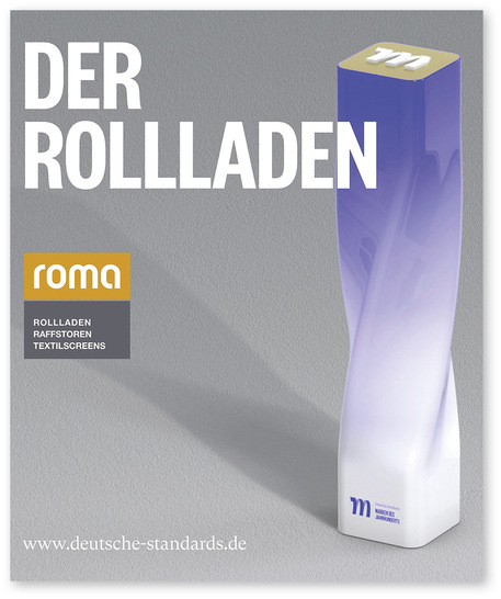 Die begehrte Trophäe als Marke des Jahrhunderts 2022 im Bereich Rollladen ging 2022 an Roma.
