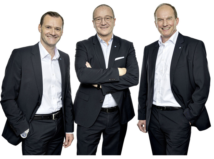 Klaus Bichler (links) komplettiert die Maco-Geschäftsführung. 
In der Mitte Guido Felix, rechts Michael Weigand.