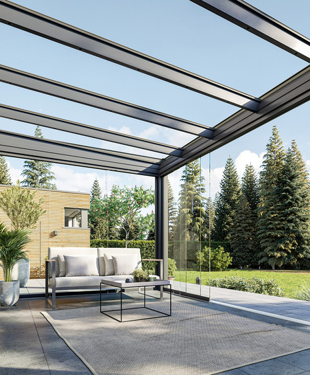 Freistehende Terrassenüberdachungen erfordern vor allem gute Planung und ­entsprechendes Fachwissen bei den ausführenden Unternehmen. - © Foto: Sunflex
