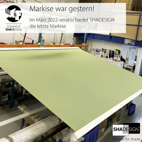 Nach 52 Jahren wird die Produktion von Gelenkarmmarkisen eingestellt. - © Foto: Shadesign
