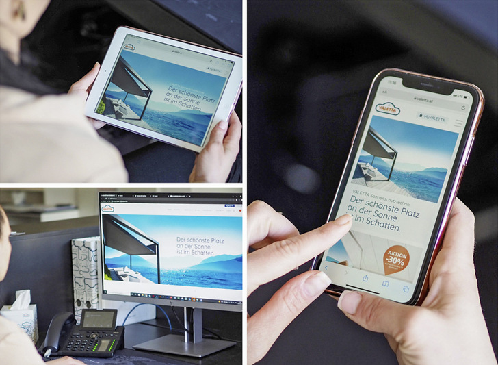 Im Megamenü finden die User alle Infos rund um ­Produkte und Services, sowie Inspirationen und Tipps.“