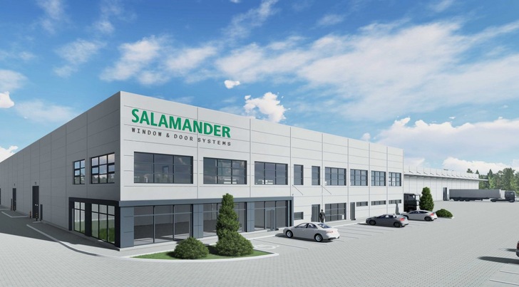 So soll das neue Logistikzentrum nach der Fertigstellung aussehen. - © Salamander Industrie-Produkte GmbH
