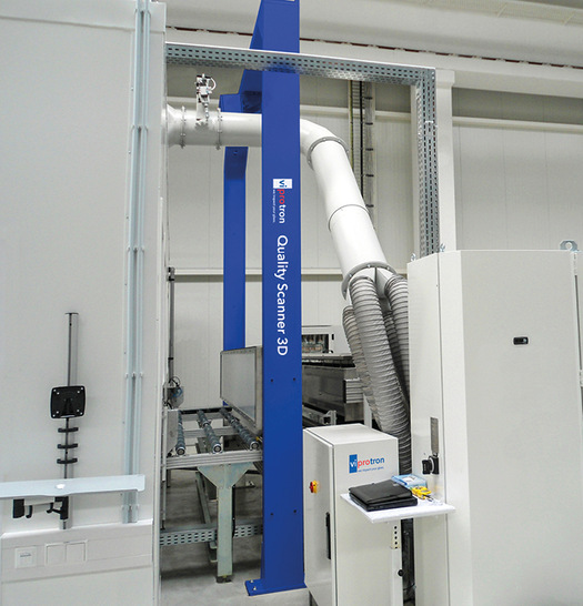 Hier ein Quality Scanner 3D von Viprotron für den Einsatz in der VSG-Produktion.