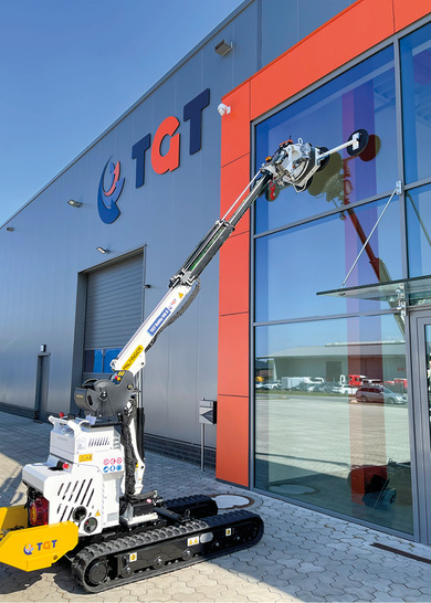 Der TGT Robby 900 S „E“ besitzt einen neuen Elektroantrieb, wodurch er auch im Gebäude genutzt werden.