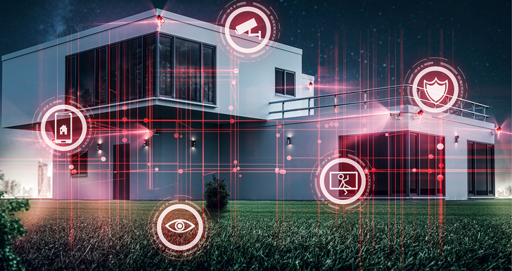 Mit Smart Home kann das Haus rundherum schnell und einfach überwacht werden.