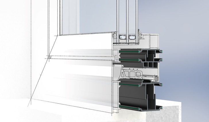 Kunststoffprofile zwischen Metallschalen sorgen für die nötige Dämmung im Fensterrahmen. Die „thermische Trennung“ wurde Ende der siebziger Jahre von Wilfried Ensinger zur Wärmedämmung von Fenstern, Türen und Fassaden aus Aluminium und Stahl entwickelt. Das moderne Isolierprofil insulbar RE besteht zu 100 % aus Recycling-Polyamid und spart deshalb schon bei der Herstellung kostbare Ressourcen ein. Im Vergleich zu herkömmlichen Polyamidstegen sinkt der Verbrauch fossiler Energieträger um 92 %, der CO2-Ausstoß um 91 % und der Wasserverbrauch um 78 % (vgl. Environmental Product Declaration).