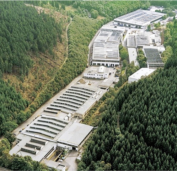 Das Hueck-Werk am Rande von Lüdenscheid.