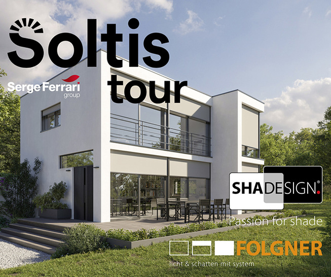 Der Stop in Bad Aibling am 16. März bietet als Partner­event gemeinsam mit Folgner und Shadesign ­einen Einblick in die gesamte Lieferkette eines textilen Sonnen­schutzes.