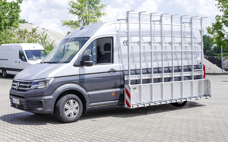 Die Elektromobilität wird attraktiver für Handwerker: Für maximale Reichweite und Nutzlast der E-Nutzfahrzeuge hat Hegla ein gewichtoptimiertes, Alu-Reff entwickelt. So lasse sich zudem Spritkosten einsparen.