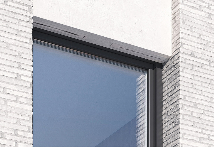 Der Aeromat VT erlaubt die dezente Integration in die Fassade bei einem Höchstmaß an Flexibilität: Der Einbau kann wahlweise in Sturz, Laibung oder Brüstung erfolgen.