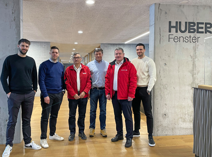 Sebastian Huber (CFO), Pascal Huber (CEO), Reto Riedberger (Arnold Hohl), Martin Huber (VR), Jürgen Gabrielli (Oertli Werkzeuge) Matthias Huber (COO)
