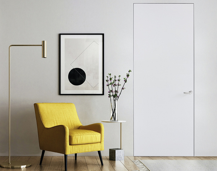 Bei der Zeroline living Ausführung wird die verdeckt liegende ­Zarge mit einem Vollspantürblatt kombiniert. Aufgrund eines attraktiven Preis-Leistungs-Verhältnisses ist diese Variante vor allem auch für den privaten Wohnungsbau geeignet.