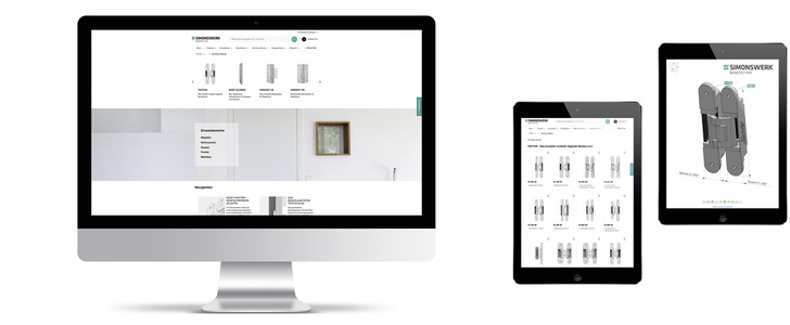 Der Simonswerk Produkt­selektor im neuen Design und mit mehr Funktionen ist auf allen Medien komfortabel einsetzbar.