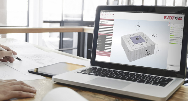 Die neue Version der Software ist noch ­anwendungsfreundlicher und ermöglicht die Vorbemessung zahlreicher neuer Produkte. - © Foto: EJOT SE & Co. KG
