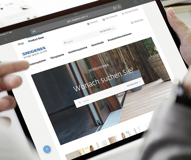 Abfrage detaillierter Produktinformationen leicht gemacht: Die Product Base bietet alle Informationen zu den Siegenia-Lösungen auf einen Blick. - © Foto: Siegenia
