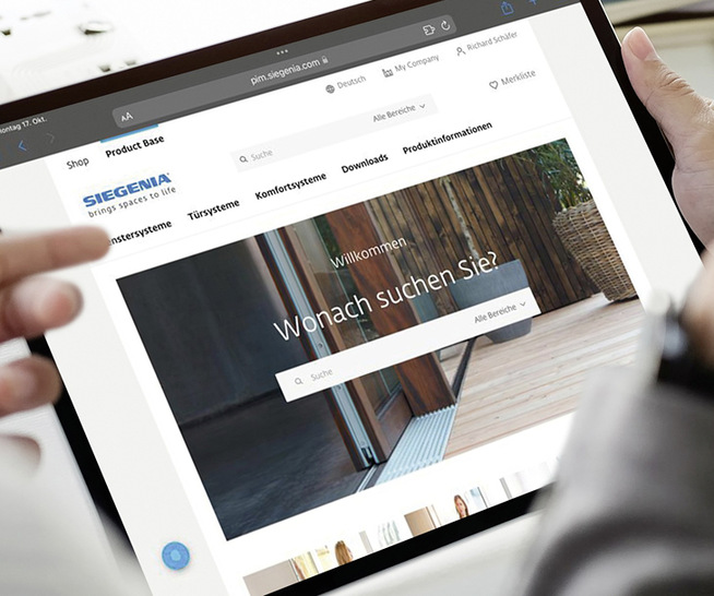 Abfrage detaillierter Produktinformationen leicht gemacht: Die Product Base bietet alle Informationen zu den Siegenia-Lösungen auf einen Blick.
