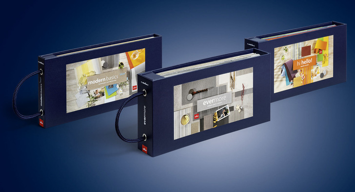 Zielgerichtet verkaufen: dreiteilige, durch Magnete verbundene Kollektionsordner.