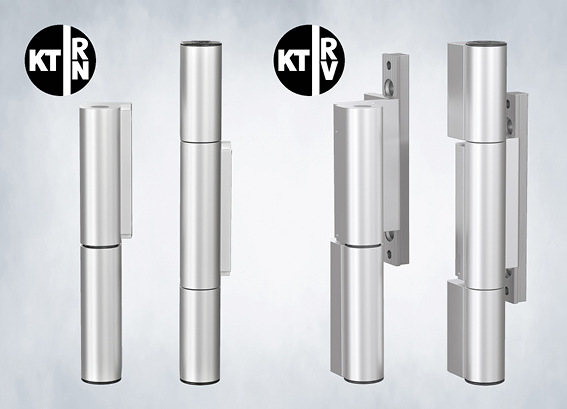 Die großen Hahn-Rollenbänder KT-RN und KT-RV in Silber eloxiert.