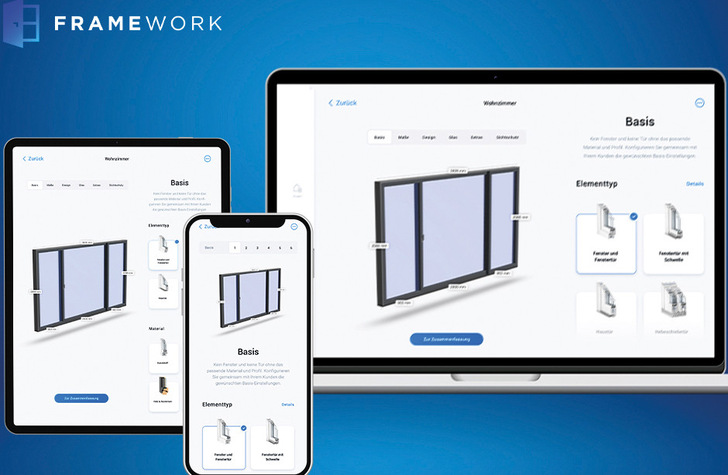 Fensterbaufachbetrieb und Fensterhandel können künftig das Beratungstool „Framework“ nutzen, um bei Kunden digital das Aufmaß zu nehmen und dabei eine vollständige Kundenberatung und Auftragserfassung vorzunehmen. - © profine GmbH
