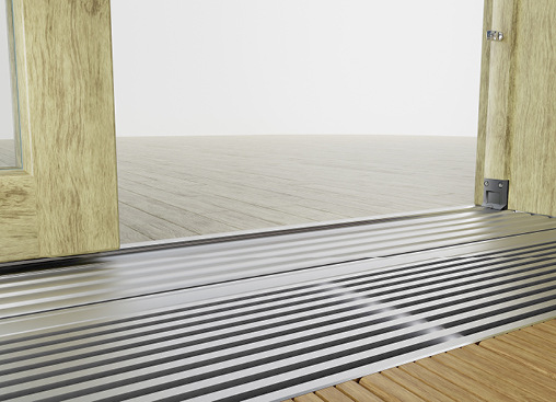 Geeignet für Elemente aus Holz, Holz-Aluminium oder Kunststoff, bietet die 5-mm-Bodenschwelle generationsübergreifenden Komfort und Lebensqualität.